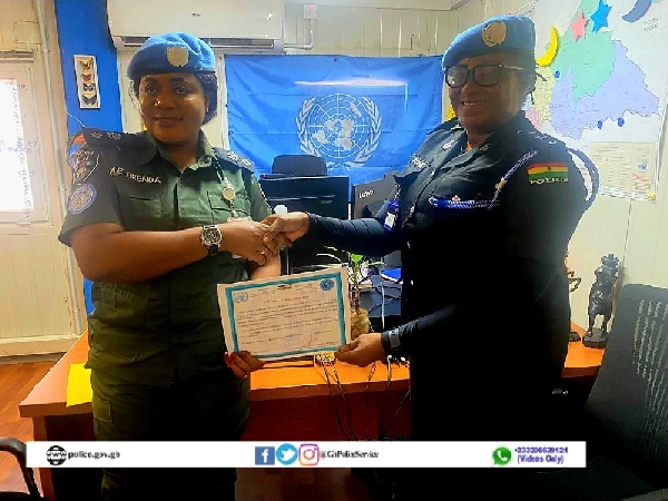 Ghana Police Service/Facebook (Pic): Assistant Superintendent of Police (ASP) Alison Raji Atuluk (R)