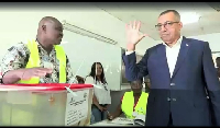 Carlos Vila Nova, the incumbent candidate of the presidential election cast his ballot