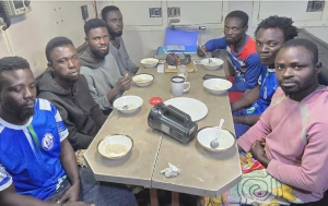 Photo of rescued fishermen