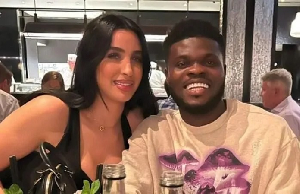 Bella (L) and Partey (R) during their relationship
