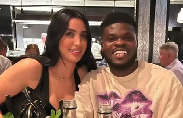 Bella (L) and Partey (R) during their relationship