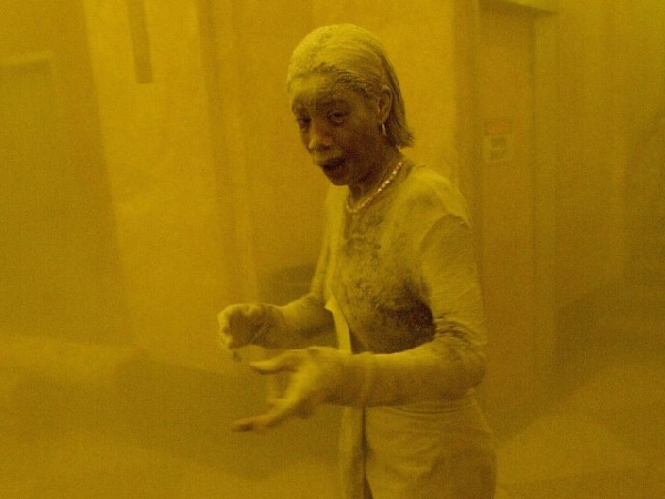 Marcy Borders was covered in dust after the tragedy