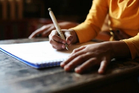 Oleana said writing allows children to express what they are thinking