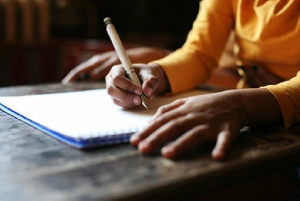 Close Portrait Childs Hands Writing 260nw 396645229