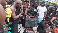 Paramount Chief of Tepa, Nana Adusei Atwenewah Ampem I and some of his elders