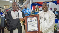 Alhaji Dr. Mahamudu Bawumia received a citation from Rev. E. K. Torbani