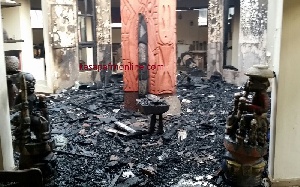 File photo of a burnt shop