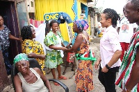 Klottey Korley MP, Dr. Zanetor Agyeman Rawlings interacting with her constituents