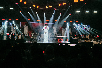 The concert drew a packed auditorium filled with worshipers