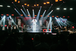 The concert drew a packed auditorium filled with worshipers