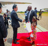 Vice president Bawumia welcomes Japan PM at KIA