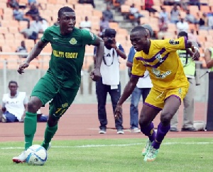 A scene from the Medeama - Young Africans game