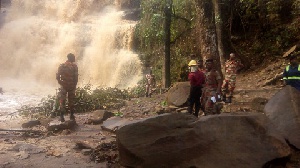 Scene of the Kintampo Waterfalls accident