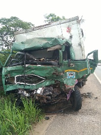 The accident involved a Benz cargo vehicle and Hyundai bus