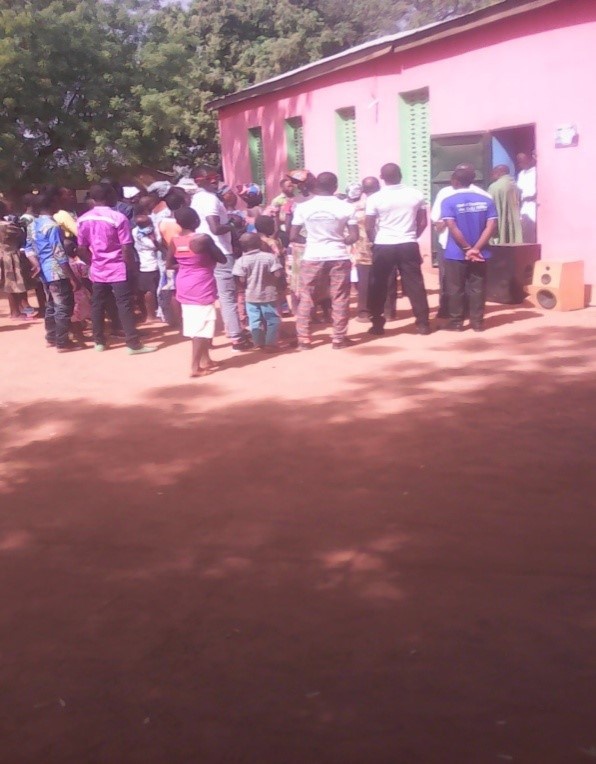 Some parishioners and priest dedicating the new Babile Catholic Church in the Lawra District