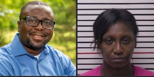Dr Kofi Akamani (L) was reportedly shot dead by his wife, Betty Akamani (R)