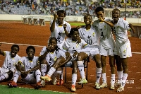 Black Princesses celebrating a goal