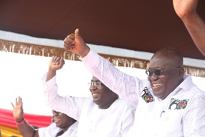 President Akufo-Addo responding to cheers