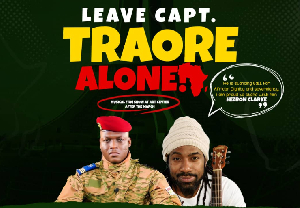 The reggae star (R) has pledged his support for the Burkina Faso leader