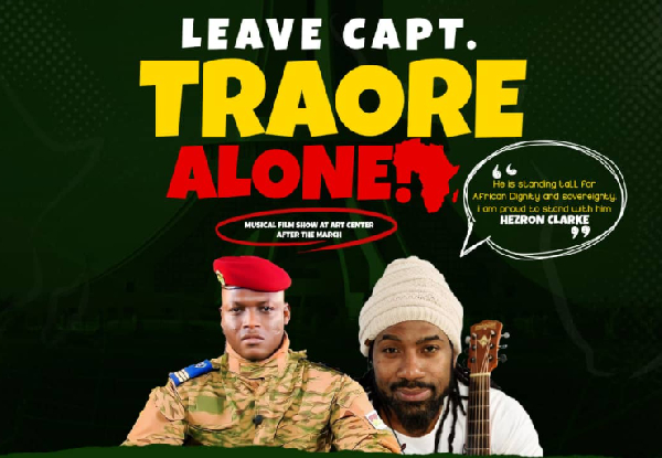 The reggae star (R) has pledged his support for the Burkina Faso leader