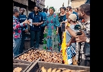 Samira Bawumia with some of the people