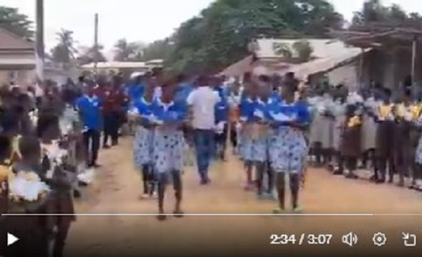 Scene from Tsiame during Miniority Leader Alexander Kwamina Afenyo-Markin's arrival