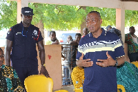 Alhaji Abubakar Saddique Boniface, the former Zongo Minister (right)