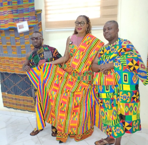Nana Amma Prempeh has been honoured with a special type of kente, woven in her name