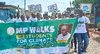 The MP walked with students on climate change on November 3