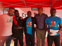 Okudzeto Ablakwa [2nd from right] with some of the migrants