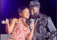 Danny Angel with singer Gyakie during Vakpo Easter 2026