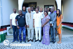 Sylvester Mensah with some constituency executives