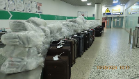 The drugs were concealed in travelling bags which were later seized by Border Force Officers