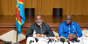 Corneille Nangaa, leader of the Congo River Alliance, and Bertrand Bisimwa, head of the M23