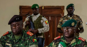 The soldiers gave an address on state TV