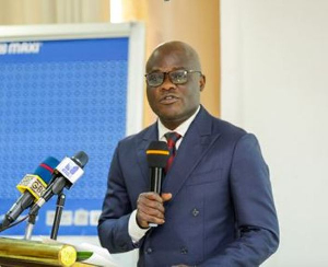 Ahmed Ibrahim, Minister for Local Government, addresses the audience