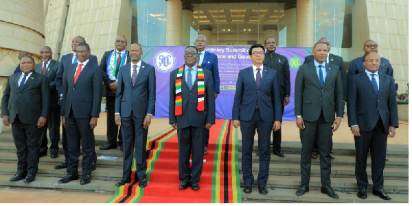 Southern African Development Community (SADC) Heads of States pose for a picture