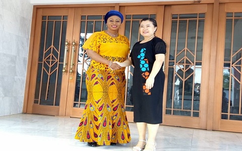 Sarah Adwoa Safo, Minister of State in charge of Public Procurement with H.E. Mdm. Sun Baohong