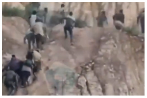 A photo  of the illegal miners