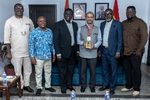 Ghana Armwrestling officials with the Indian High Commissioner H.E. Surinder Bhaga