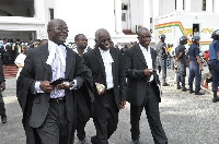 Mr Tsatsu Tsikata (M) and Mr Tony Lithur (L) played key roles in representing the NDC in 2012
