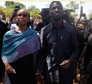 Barbra Itungo Kyagulanyi and husband