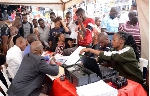 Some persons at a registration centre