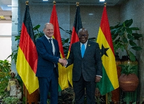 Olaf Sholz and Nana Akufo-Addo