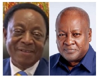 MembeDr Kwabena Duffuor and former President Mahama are contesting NDC's flagbearer