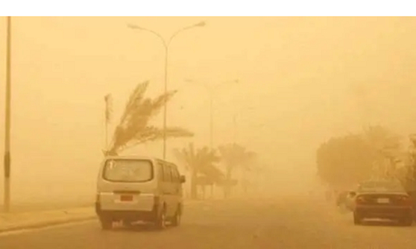 The harmattan and its dusty nature are heading from the northeast and the Sahara regions