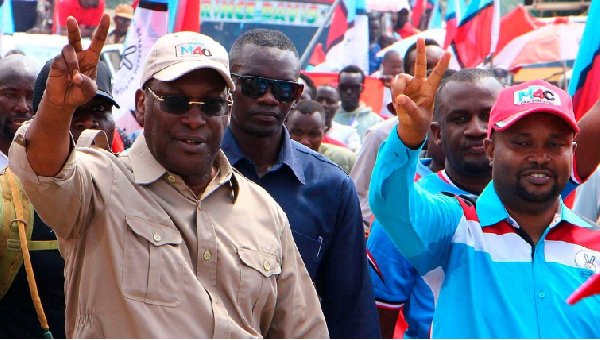 Chadema Chairperson Freeman Mbowe (L) in Mwanza, Tanzania on January 21, 2023.