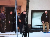 Simon Ekpa (third left) dey arrested for Finland where im base