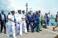 Dr. Bawumia and his entourage paid a working visit Thursday to the Western Naval Command