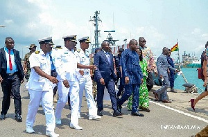 Dr. Bawumia and his entourage paid a working visit Thursday to the Western Naval Command